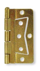 (5 Pack) Pair Non-Mortise Hinge 3 inch Brass Plated Steel LQ-B1260-HN0046G-PB-C