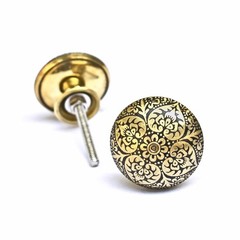 Moroccan Brass Cabinet Drawer Knobs Round Vintage Brass Knobs for Dresser Doo…