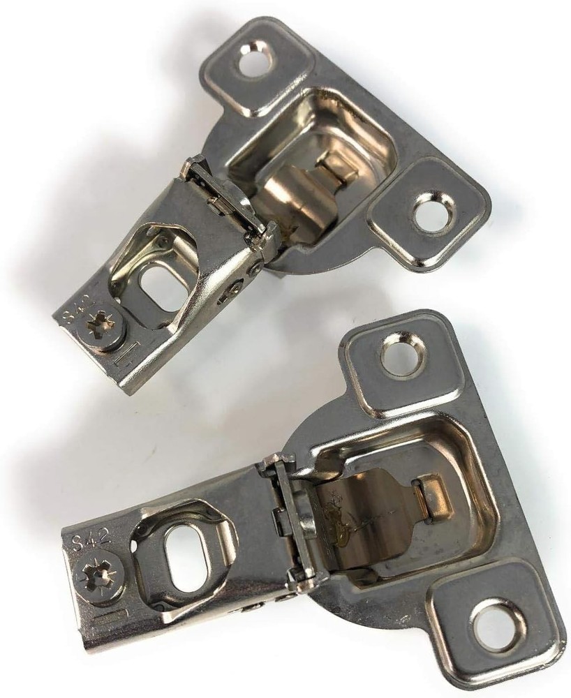 E-Centra Nickel-Plated Metal 106-degree 9/16-inch Overlay Screw-on Face Frame…