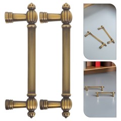 2Pcs Durable Zinc Alloy Cabinet Handles Vintage Kitchen Drawer Pulls Light Brown