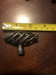 Birdcage Twisted Cabinet Knobs Drawer Pulls Nickel? 2 1/8″ Wide Screws Lot Of 6