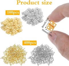 100Pcs Small Hinges for Jewelry Box 10 X 8mm Mini Hinges for Crafts, Tiny Hin