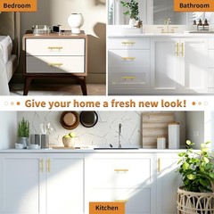 Elegant Gold Cabinet Pulls – 10 Pack Modern Drawer Hardware for Chic Interiors
