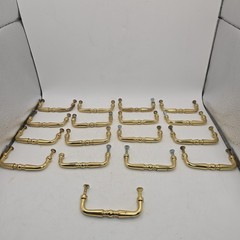 Lot of 17 Brass Wire Cabinet Drawer Pull Handle 3 3/8 In Center to Center 3 In