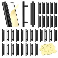 Self-Stick Push Pull Helper, 30 Pack Drawer Pulls ABS Plastic Adhesive Door