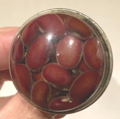 Vintage, “Spice and Grain” Resin and Silver-Tone Metal Drawer and Cabinet Knobs