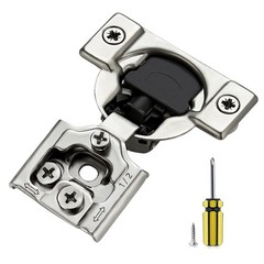 50 Pack 25 Pair 1/2 inch Overlay Cabinet Hinges Soft Close Hidden Door Hinge for