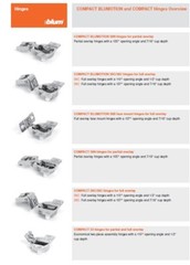 Blum Compact BLUMOTION Hinges, 5/16 Inch Overlay through 1-9/16 Inch Overlay