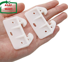 Litoexpe 10 Pieces White Plastic Drawer Guides Rear Drawer Replacement Guides