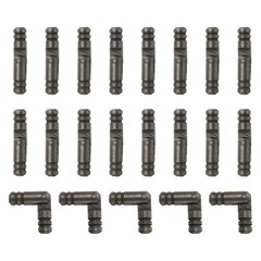 uxcell 20Pcs Invisible Barrel Hinges, 5x25mm Brass 0.2 x 0.98 Inch, Black