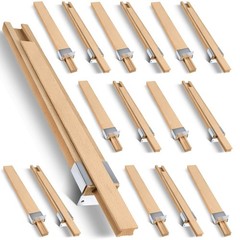 16 Pcs Wooden Drawer Slides 16″ Bottom Mount Center Guide Track Metal Glides Rai