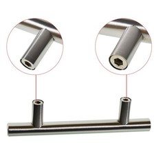 T Hollow Furniture Handles 30x 5 Inch 76mm Kitchen Drawer black Stainless Steel