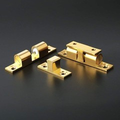 10 PCS 50mm Furniture Cabinet Door Brass Dual Ball Roller Catch Latch Hardware