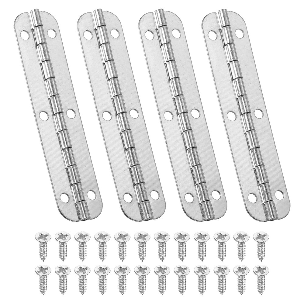 Small Piano Hinge 2.6″ x 0.6″, 4 Pack Mini 180-Degree Jewelry Box Hinges, Silver