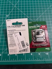 New 2-pack lot Ace Steel Nickel Cupboard Turn knob 1-1/4”x 1-3/4” 5298773