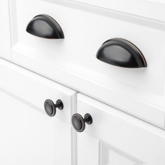 Round Cabinet Knobs Oil Rubbed Bronze Cabinet Pulls, Dia. 1-1/4 Inch, 10 Pack…