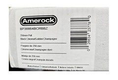 Amerock London 10-1/16″ Modern Black Chrome/Golden Champagne Bar Cabinet Pull