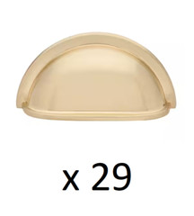 *29* GlideRite 3 in. Center-to-Center Champagne Gold Classic Bin Cup Pulls