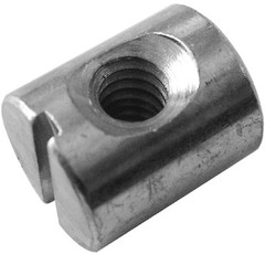 Cross Dowels/Barrel Nuts 10-24 12mm x 10mm Center Hole Zinc Sloted Steel CNC