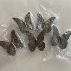 Butterfly Drawer Handles Door Knob Cabinet Pulls Brass Bronze Color Lot Of 5 New