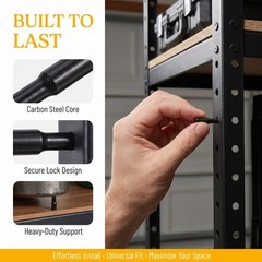 Cabinet Shelf Support Pins Metal Black Carbon Steel Durable for Kitchen Wardrobe