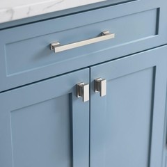 KNOBWELL 20 Pack Brushed Nickel Cabinet Pulls 6-3/10in 160mm Hole Center Handles