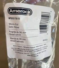 Amerock BP55317 G10 Highland Ridge 96mm Cabinet Handle Pull Satin Nickel 10 Pcs