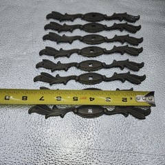 Lot 8 vintage Back Plate Pull Vintage French Provincial 7.5″ antique brass