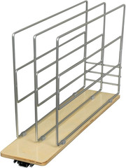 TDRO-FNW-6 In. Tray Divider Roll Out Cabinet Organizer, Frosted Nickel