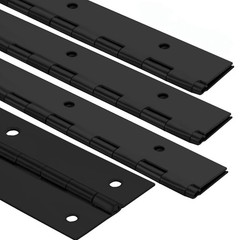 4 Pack 16″ Black Piano Hinge 2″ Open 0.06″ Thick Stainless Steel Continuous