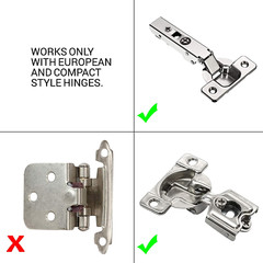 50 Pack Soft Close Cabinet Door Dampers – Polished Nickel Finish