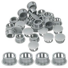 30pcs Drill Screw Hole Plugs Covers 3/5″(16mm) Dark Gray