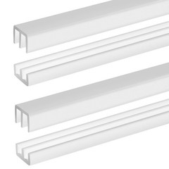 Landical 2 Sets Plastic Sliding Door Track Set for Cabinet Double Rails Panel…