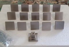 16 Amerock 36905 Square Monument Satin Nickel Cabinet Knobs 1 3/16″ X 1 3/16″
