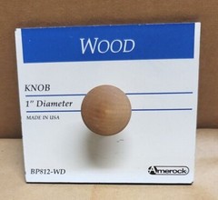 Amerock BP812WD Unfinished Birch Wood 1″ Cabinet Knob 2 Pack