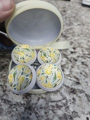 4 Pack 1-1/1.2″ Floral Decorative Cabinet Knobs ABS Glass Round Glow Single