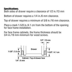 Drawer Slide Kit – Replace Drawer Track Hardware – Self-Closing Design –Fits Mos