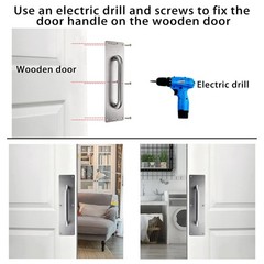 4PCS Stainess Steel Door Push Plates,Sturdy Door Handle Plates with Screws, S…