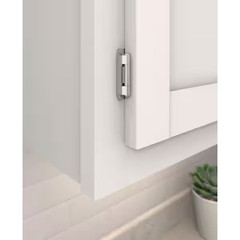 Cabinet Hinge 1/2in Overlay Satin Nickel Double Demountable Steel 2 Pack Set