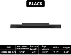 Black Drawer Pulls – 5 Pack with Universal Fit, Easy Installation