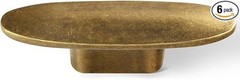 5- 6 Pack Goo-KI Oval Antique Brass Cabinet Knobs Drawer Knob – 2.2″