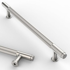 10 Pack 7.5 Inch(192mm) Knurled Brushed Satin Nickel Kitchen Cabinet Handles,…