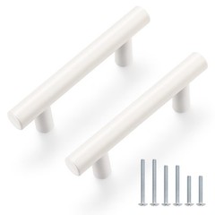 Probrico 30 Pack 64mm White Stainless Steel Kitchen Cabinet Handles Pulls