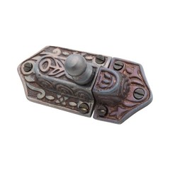 Vintage Style Springing Cupboard Latch with Knob – 3 Finish Choices
