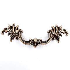 French Provincial Drawer Pulls – 6-Pack, Antique Brass, 3″ Hole Centers, Vint…