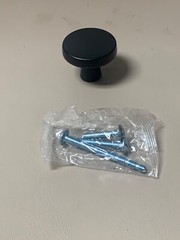 Homidy Lot of 25 Black Door Knobs Hardware Cabinet Handles Cupboard Drawer Pulls