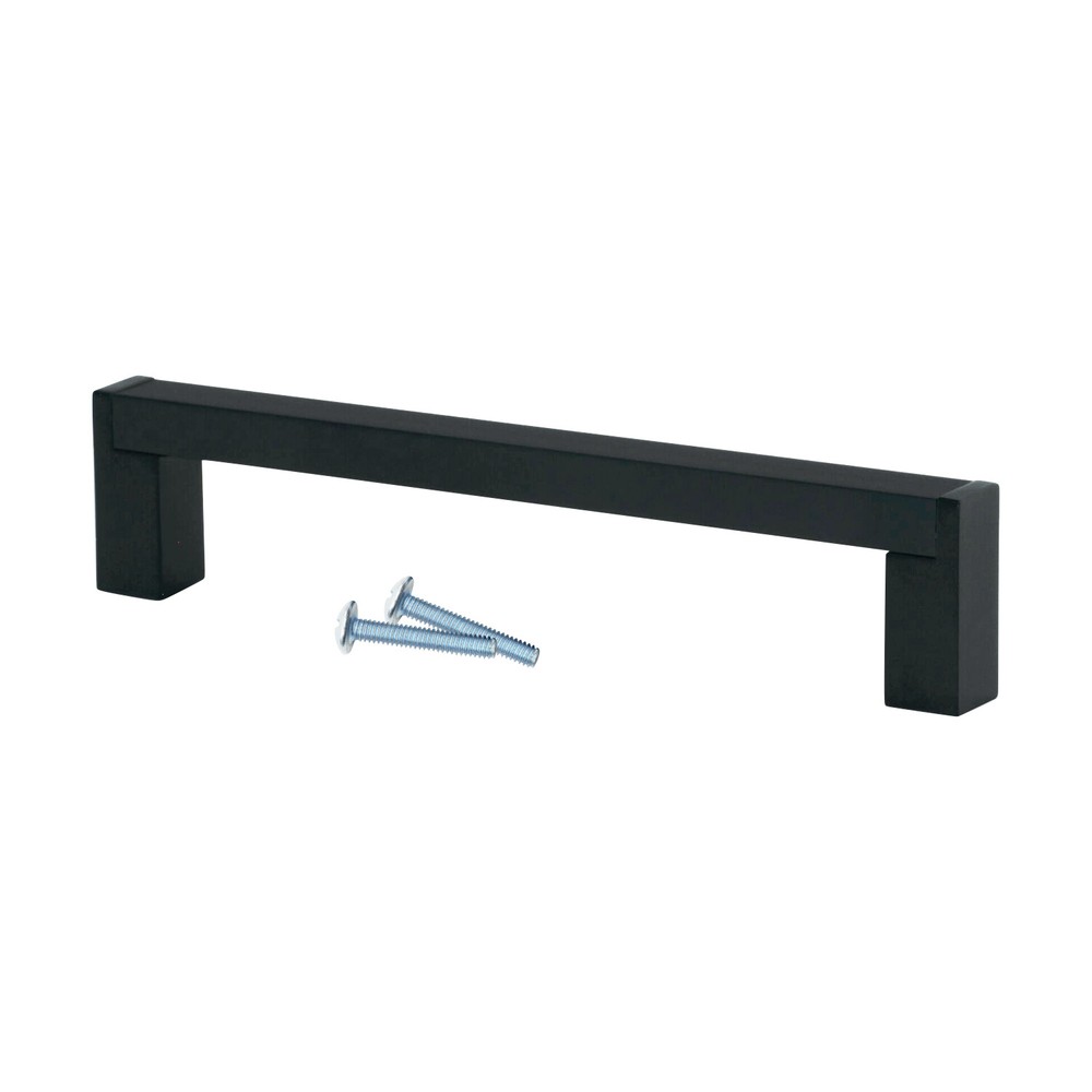 10x Modern Industrial 5-1/32″ Flat Black Kitchen Cabinet Handle Pull P108128FB