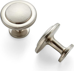 60 Pack Brushed Nickel Cabinet Pulls 1-1/4 Inch Kitchen Cabinet Knobs Drawer Kno