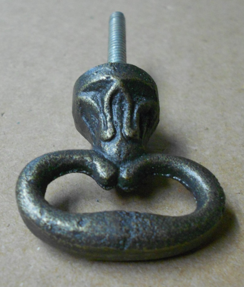 2x Cast Iron Desk Drawer Cabinet Cupboard Knob Pull