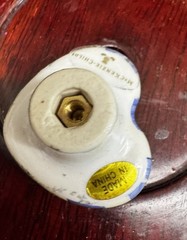 One Mackenzie Childs Royal Check Heart Knob With Hardware